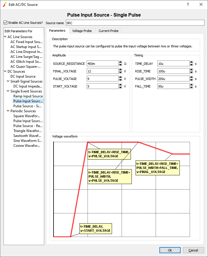 power supply dialog