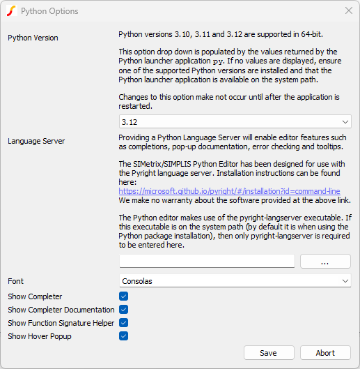 Python Options