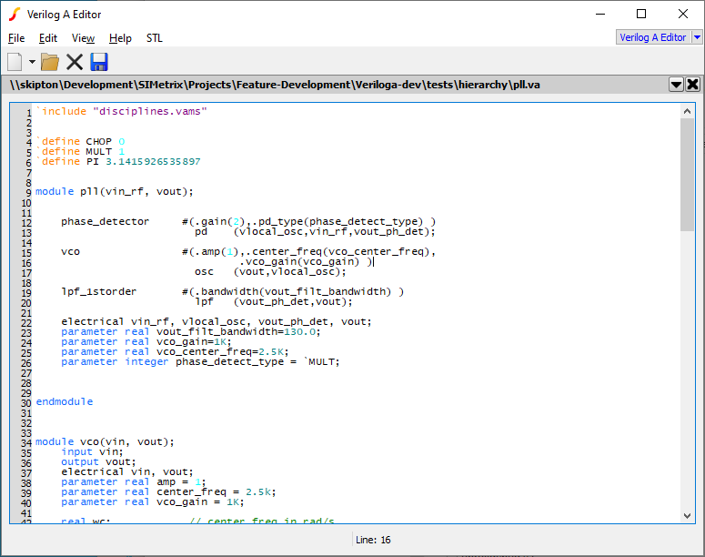 verilog a